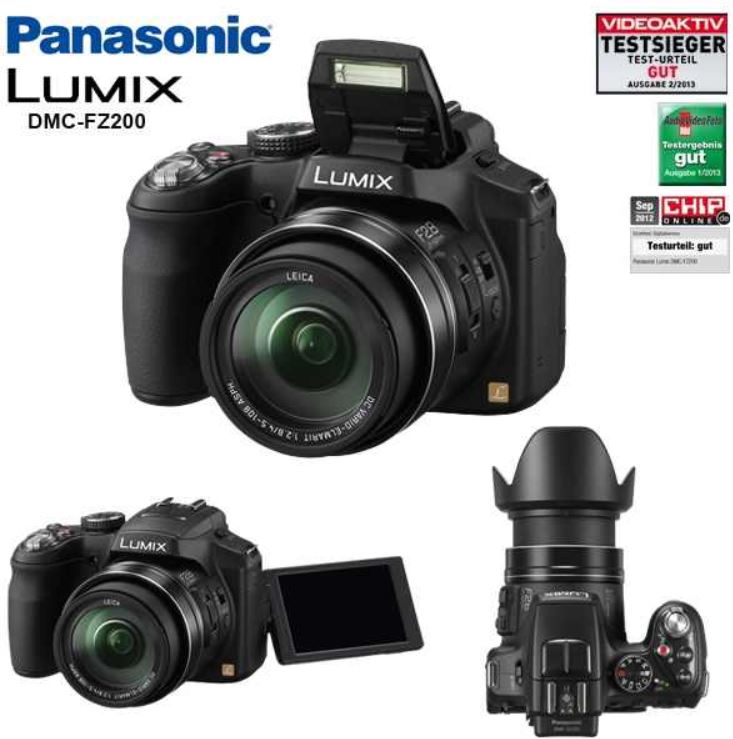 Panasonic Lumix DMC-FZ200 - Lichtstarke Bridge-Kamera für 285,63€ - Update! Panasonic Lumix DMC FZ200 Lichtstarke Bridge Kamera für 285,63€ Update!